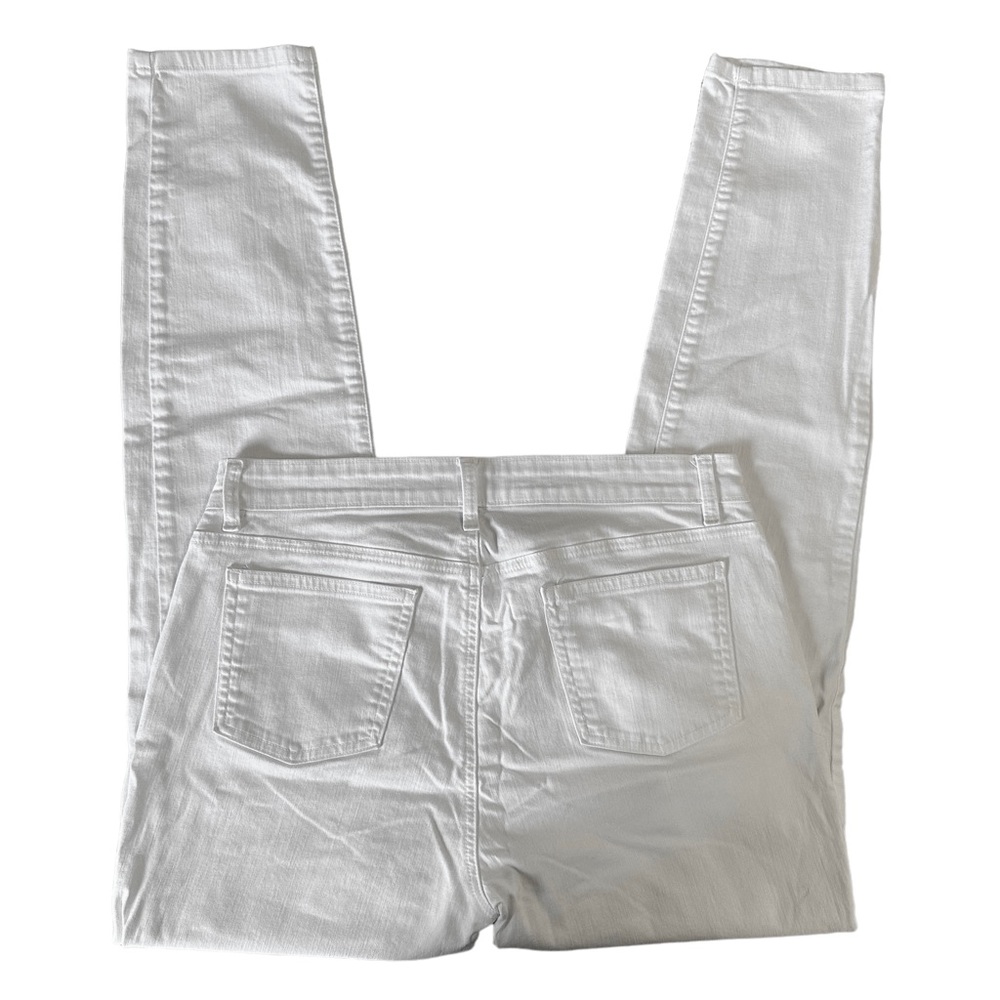Eileen Fisher Skinny Ankle Organic Cotton Jean in White Size 10